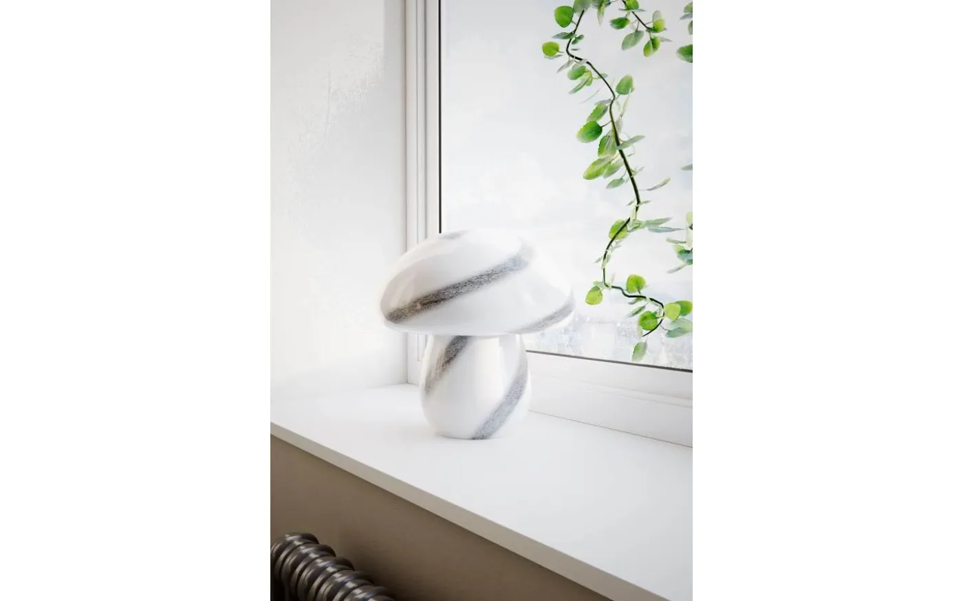 Mira Mushroom Bordslampa 30cm Vit/Svart