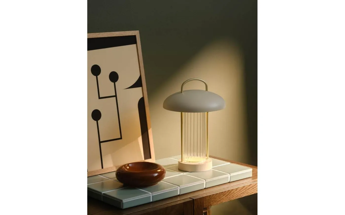 Mirano Uppladdningsbar Bordslampa 29cm Beige