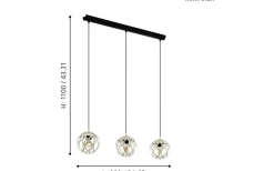 Mirtazza Taklampa 88cm Svart