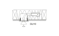 Mixit Pro Spotlight GU10 IP23 Borstad Stål