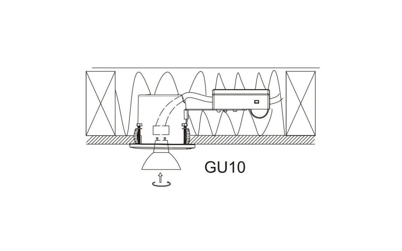 Mixit Pro Spotlight GU10 IP23 Borstad Stål