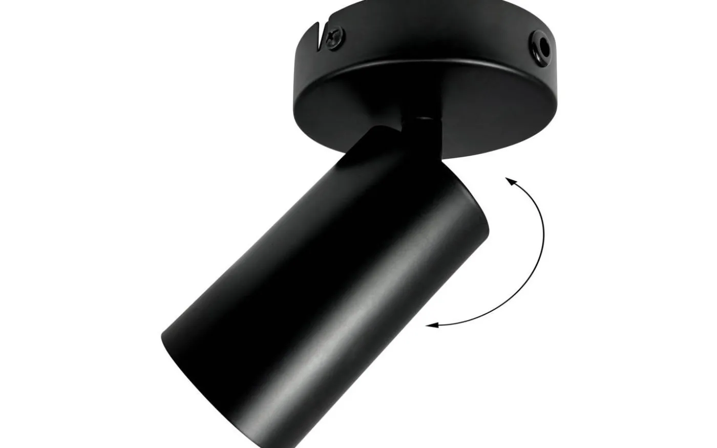 Modern Takspotlight/Vägglampa Svart