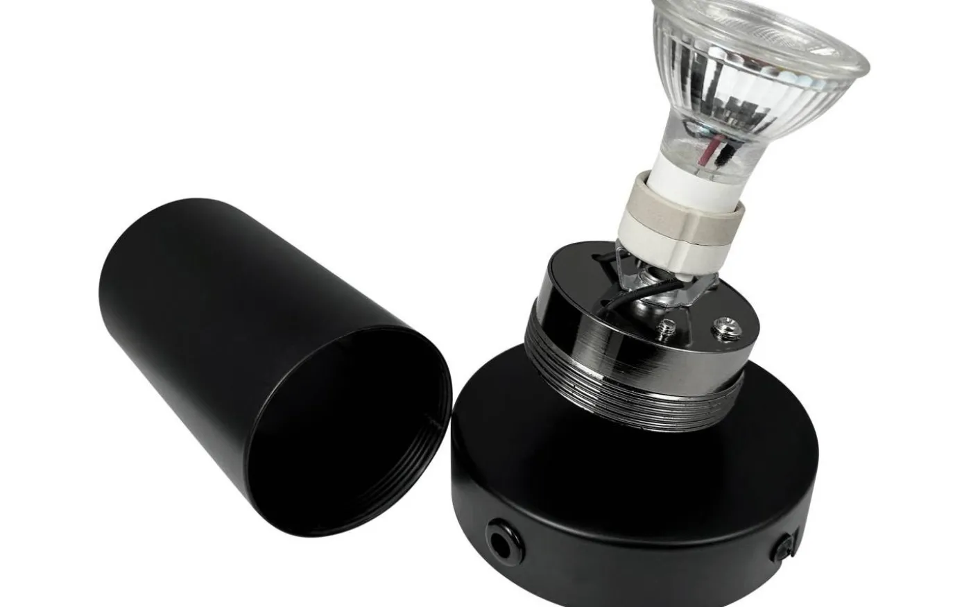 Modern Takspotlight/Vägglampa Svart