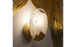 Moderno Vägglampa Månen 20cm Guld