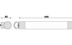 Modica Vägglampa med Uttag 44cm LED 9W 3000K Krom IP44