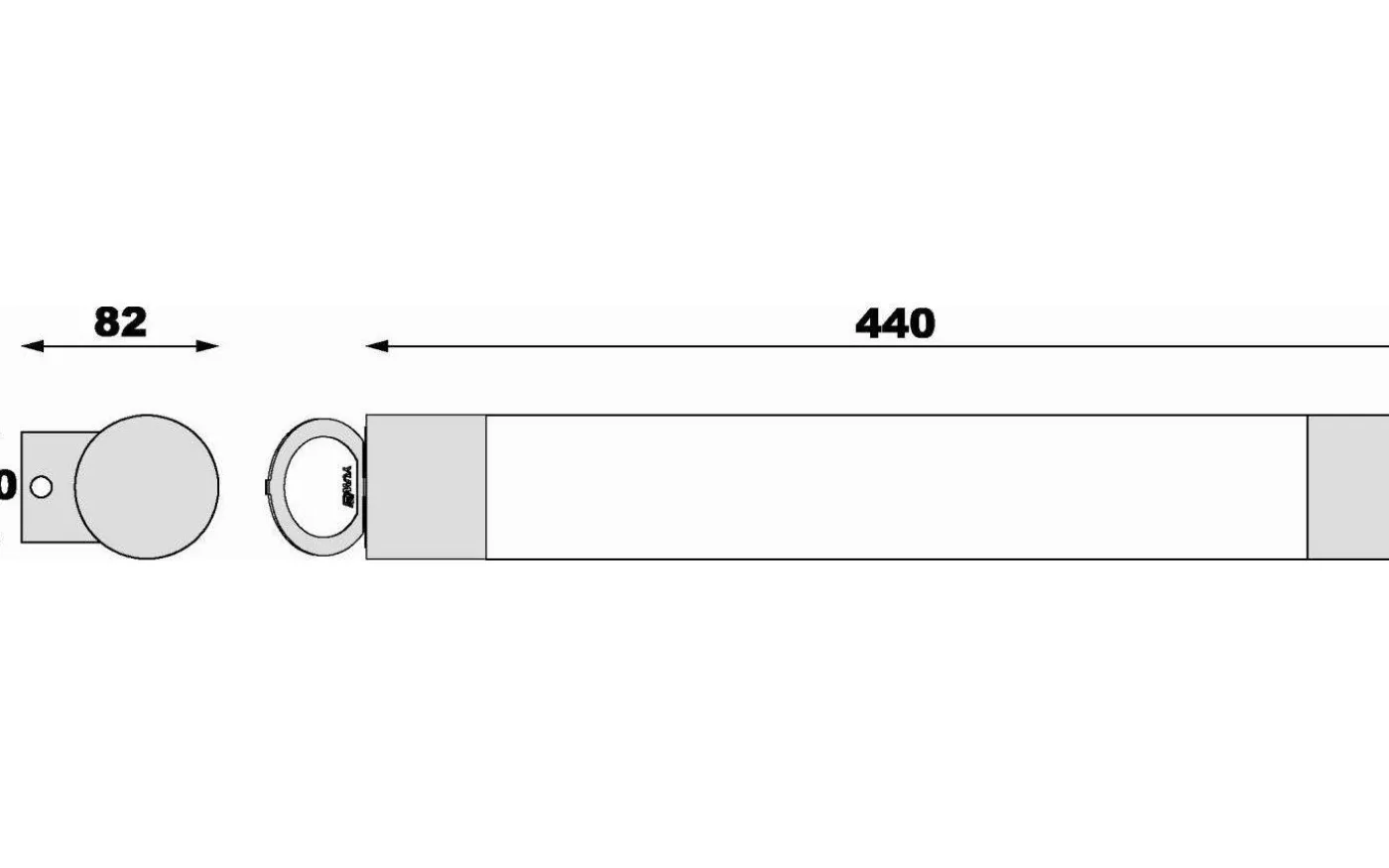 Modica Vägglampa med Uttag 44cm LED 9W 3000K Krom IP44