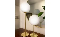 Molekyl Bordslampa 1L 43cm Mässing/Opal