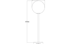 Molekyl Bordslampa 1L 43cm Svart/Rök