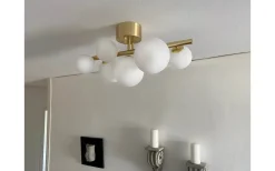 Molekyl Plafond 58cm Mässing/Vit