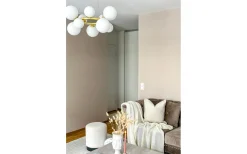 Molekyl Taklampa 50cm Matt Mässing/Opalvit