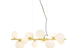 Molekyl Taklampa 85cm Mässing/Vit