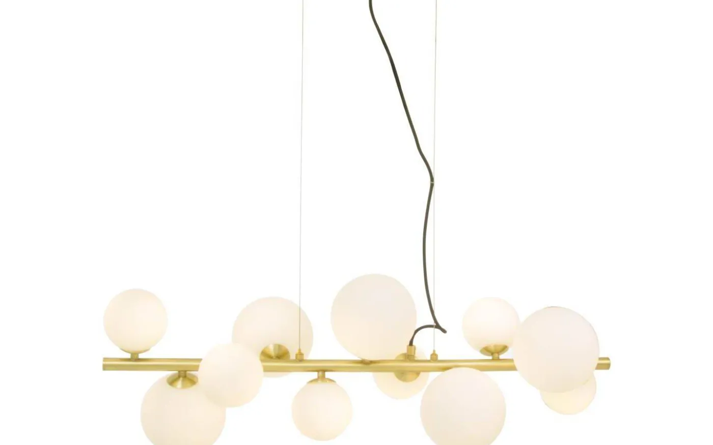 Molekyl Taklampa 85cm Mässing/Vit