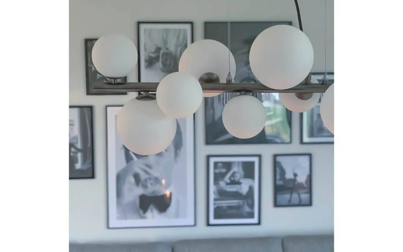 Molekyl Taklampa 85cm Tenn/Vit