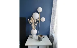 Molekyl Vägglampa Mässing/Vit