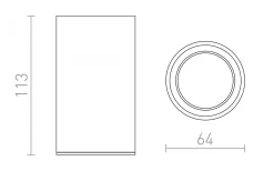 Moma Takspotlight Svart GU10