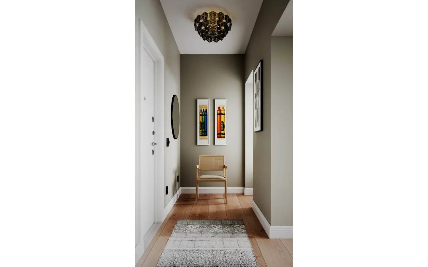 Monarque Plafond Ø51cm Svart/Krom