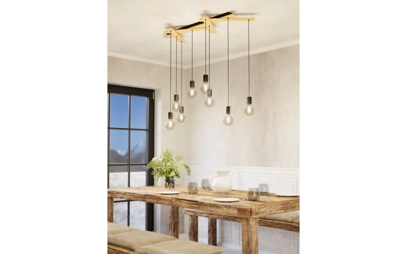 Monmount Taklampa 109cm 9L Svart