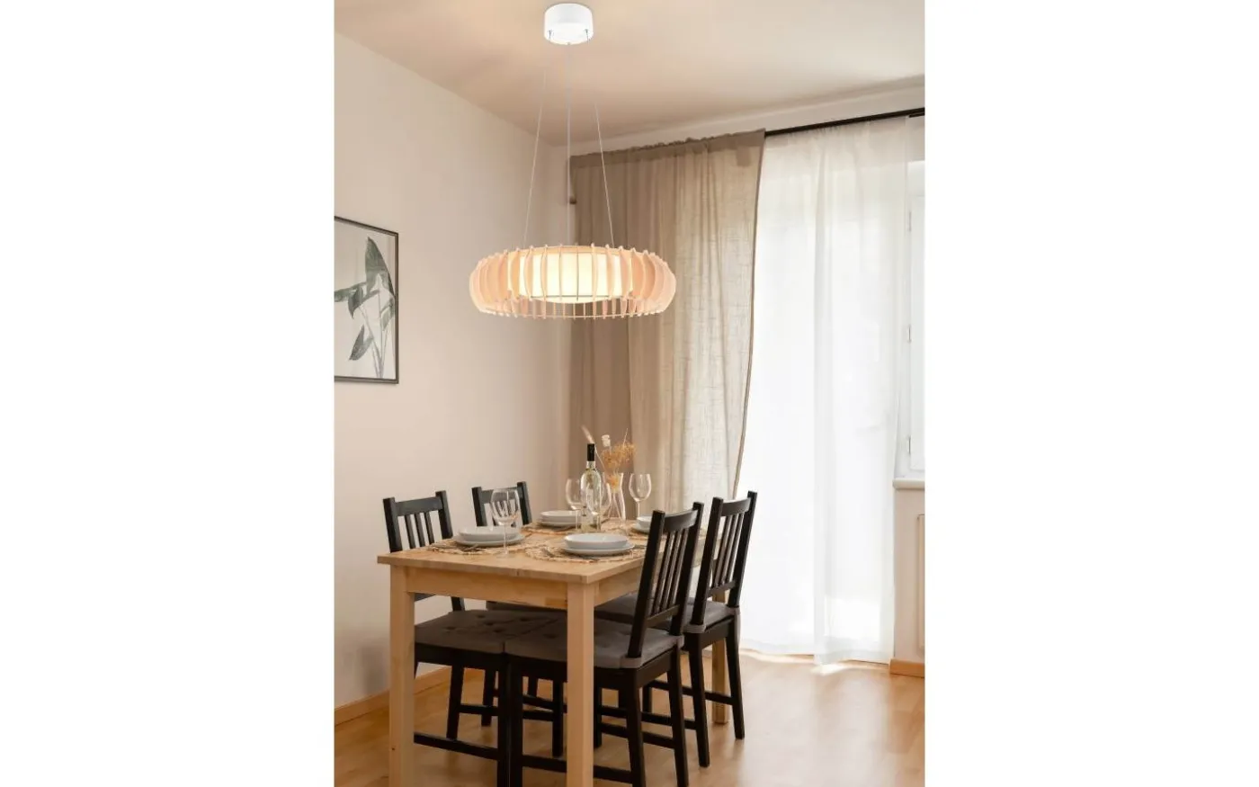 Monte Takpendel LED 60cm trä/vit