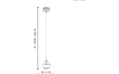 Montefio Fönsterlampa 14cm LED 3000K 5W Krom