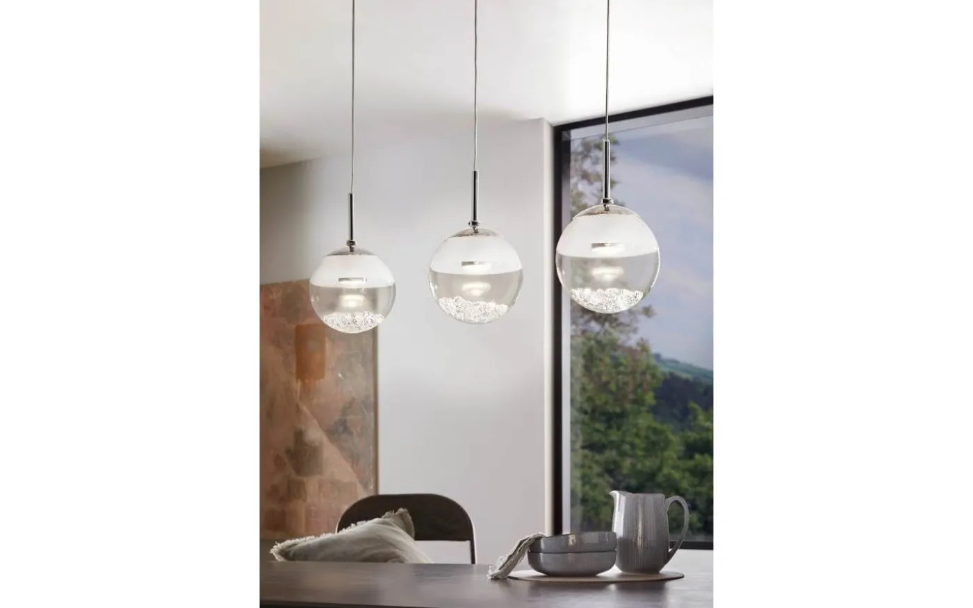 Montefio Taklampa 87cm LED 3000K 3x5W Krom