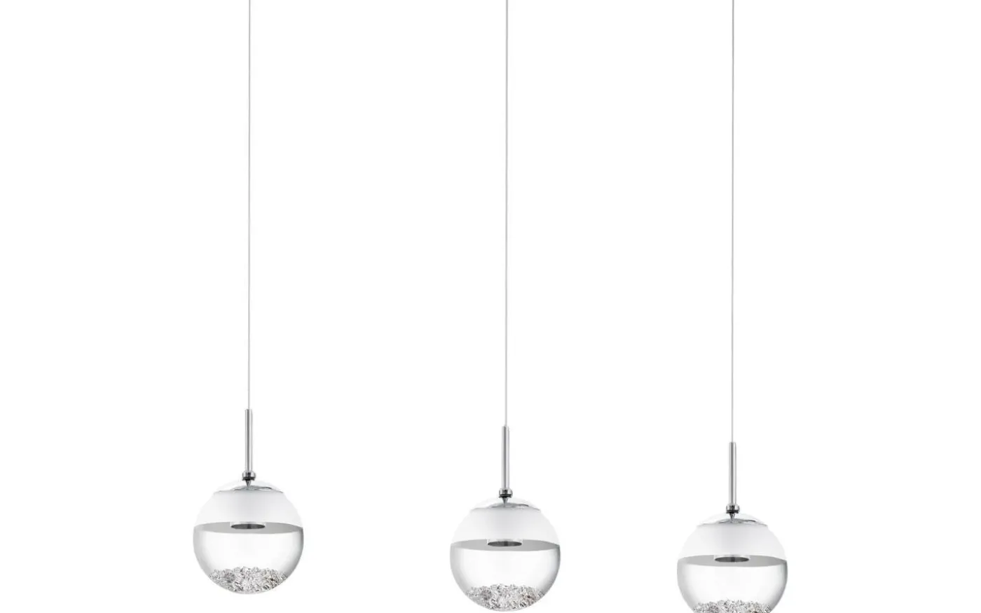 Montefio Taklampa 87cm LED 3000K 3x5W Krom