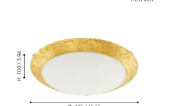 Montenovo Plafond 39,5cm LED 3000K 22W Guld