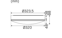 Moon Basic Plafond Sensor 32cm LED 3000K/4000K 16W Vit IP44