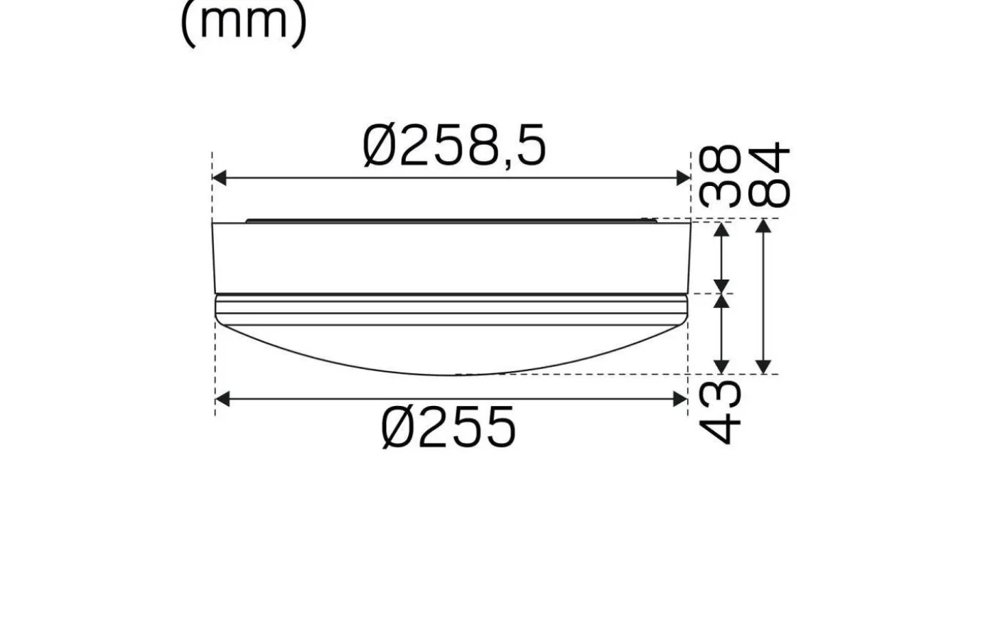 Moon Basic Plafond Sensor 26cm LED 3000K/4000K 11W Vit IP44
