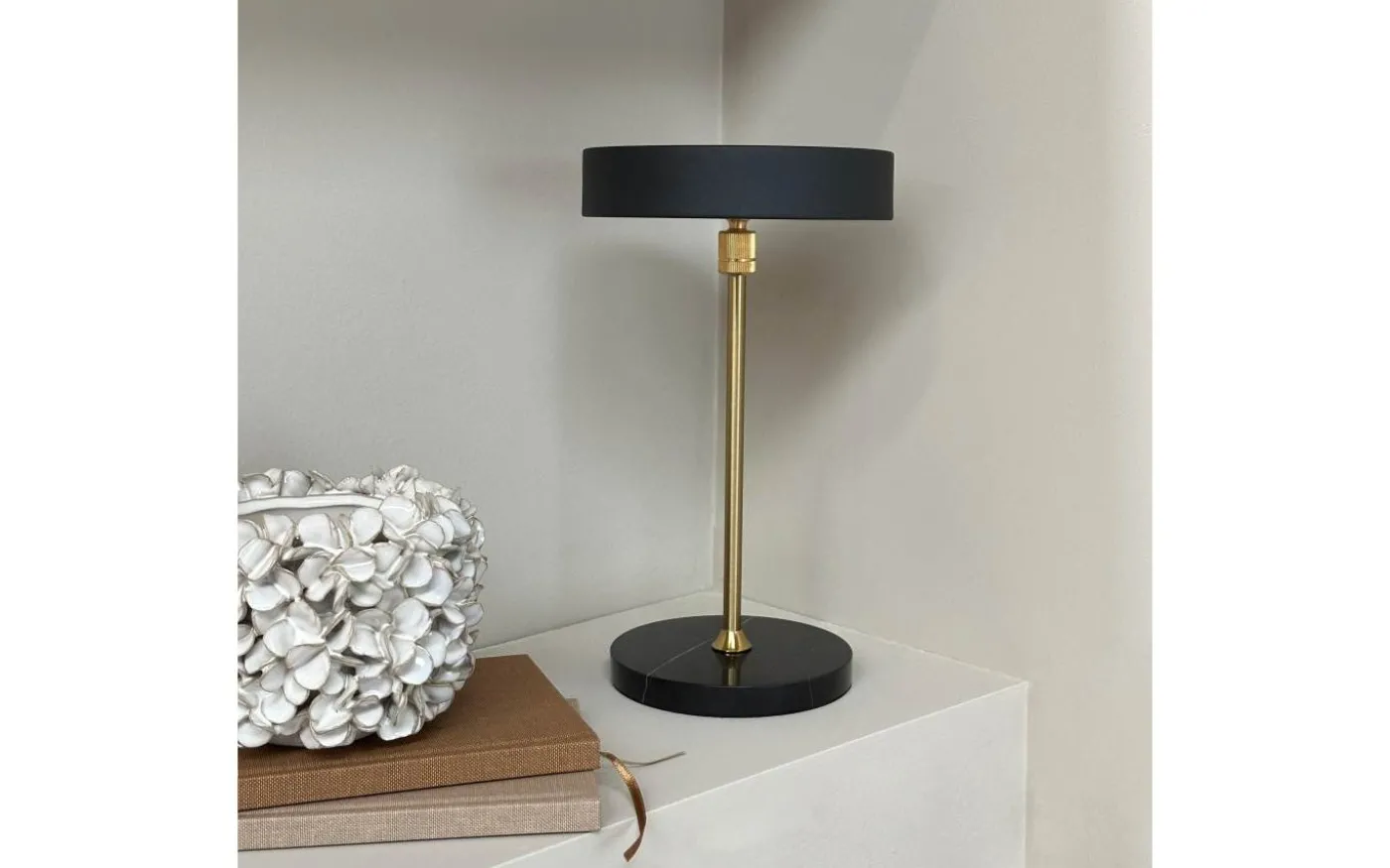 Moonlight Uppladdningsbar Bordslampa 28,5cm LED 3000K 2W Svart/Mässing