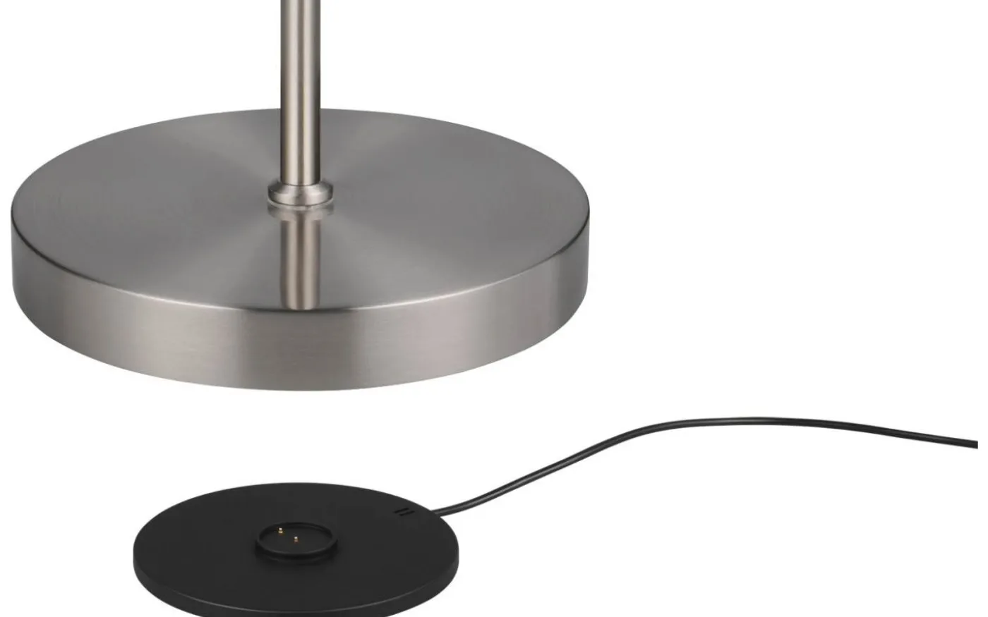 Moreno Golvlampa LED i borstat stål, uppladdningsbar