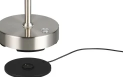 Moreno Skrivbordslampa LED i borstat stål, uppladdningsbar