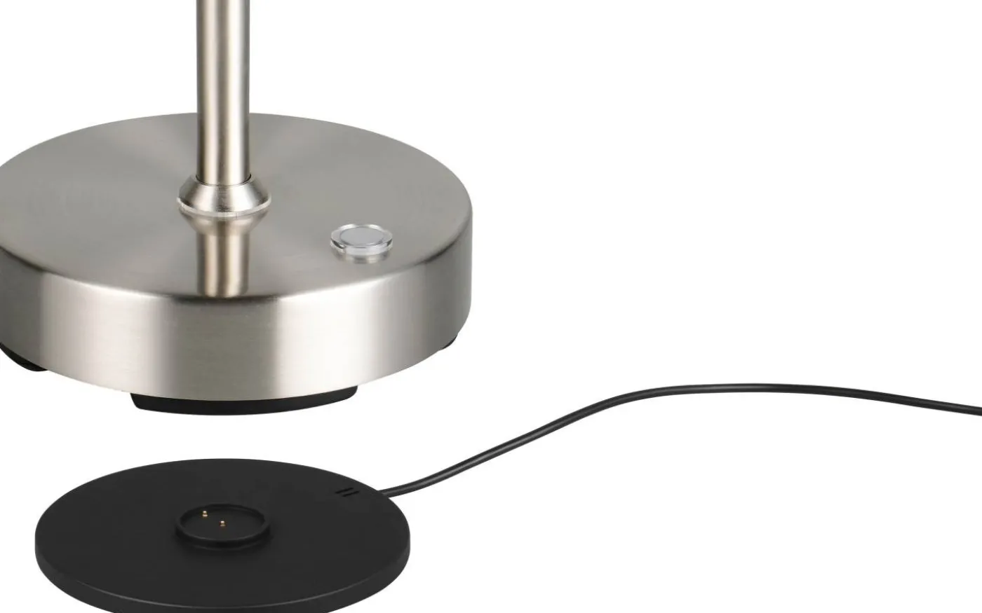 Moreno Skrivbordslampa LED i borstat stål, uppladdningsbar