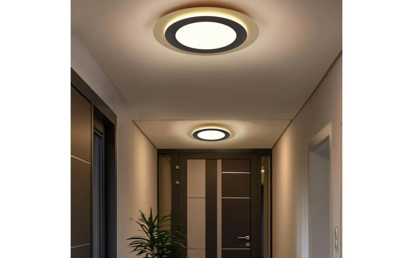 Morgan Plafond LED 45cm matt svart/guld