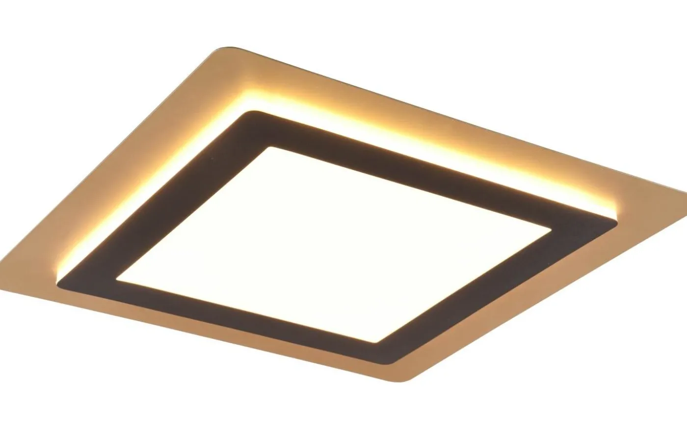Morgan Plafond LED 45x45cm matt svart/guld