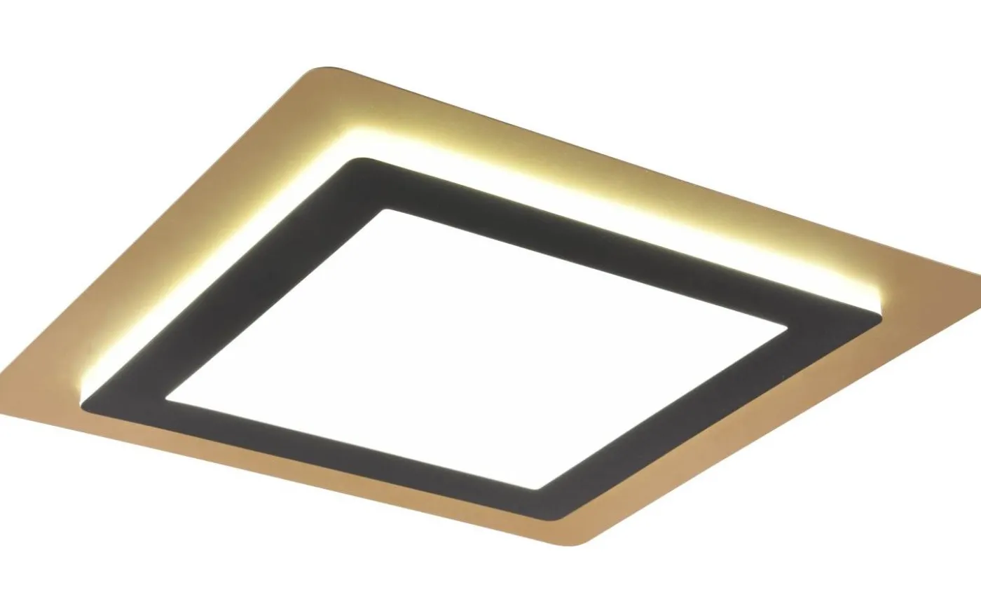 Morgan Plafond LED 45x45cm matt svart/guld