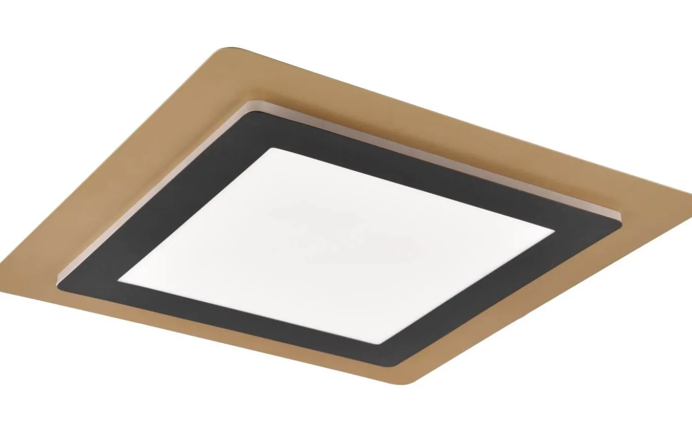 Morgan Plafond LED 45x45cm matt svart/guld