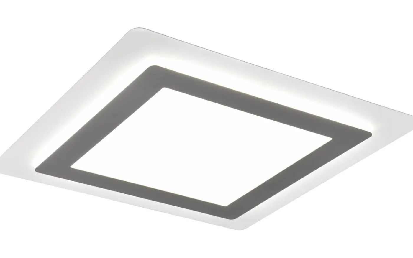 Morgan Plafond LED 45x45cm vit/borstad stål