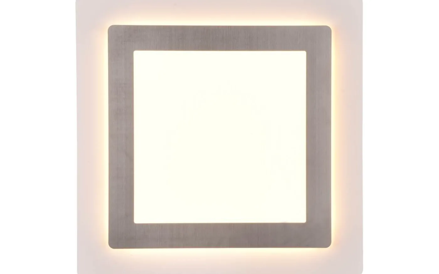 Morgan Plafond LED 45x45cm vit/borstad stål