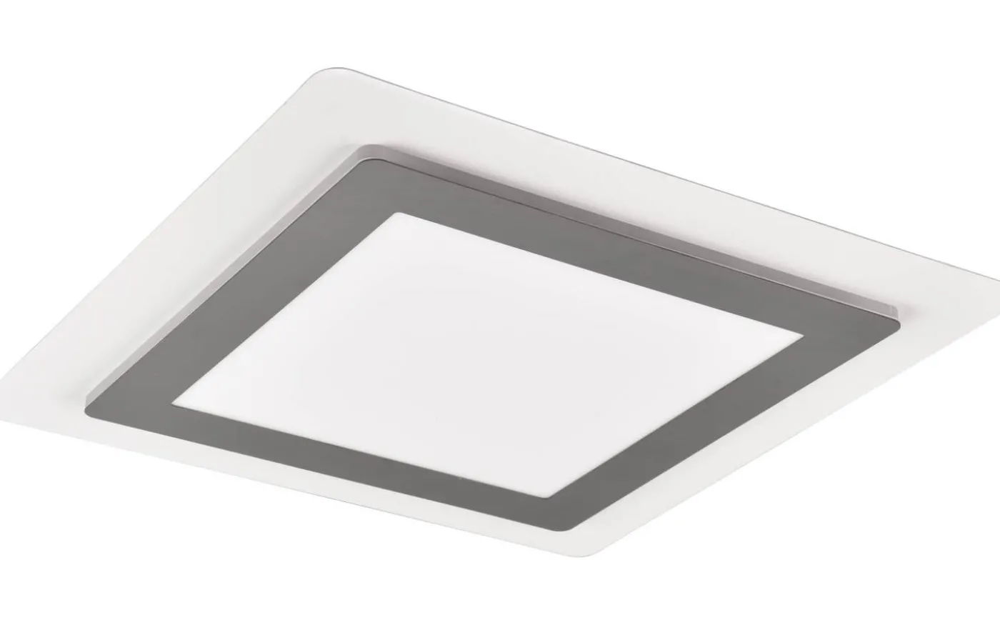 Morgan Plafond LED 45x45cm vit/borstad stål
