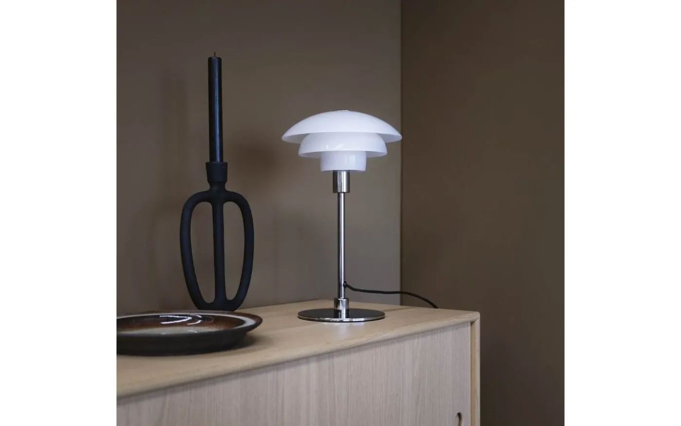 Morph D21 Bordslampa 35cm Opal/Krom