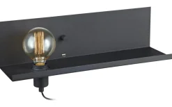 Multi Vägglampa USB Svart