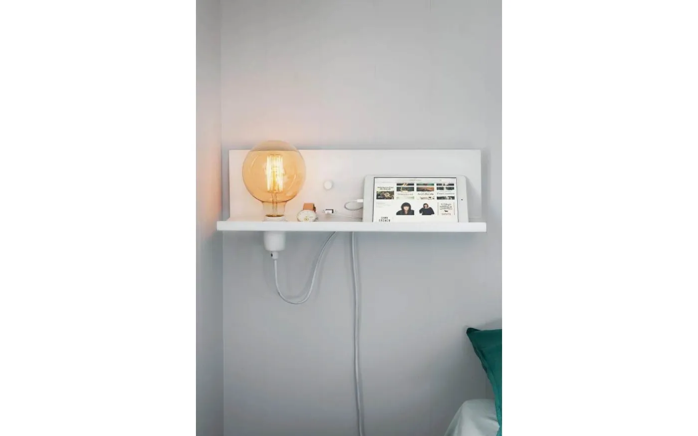 Multi Vägglampa USB Vit