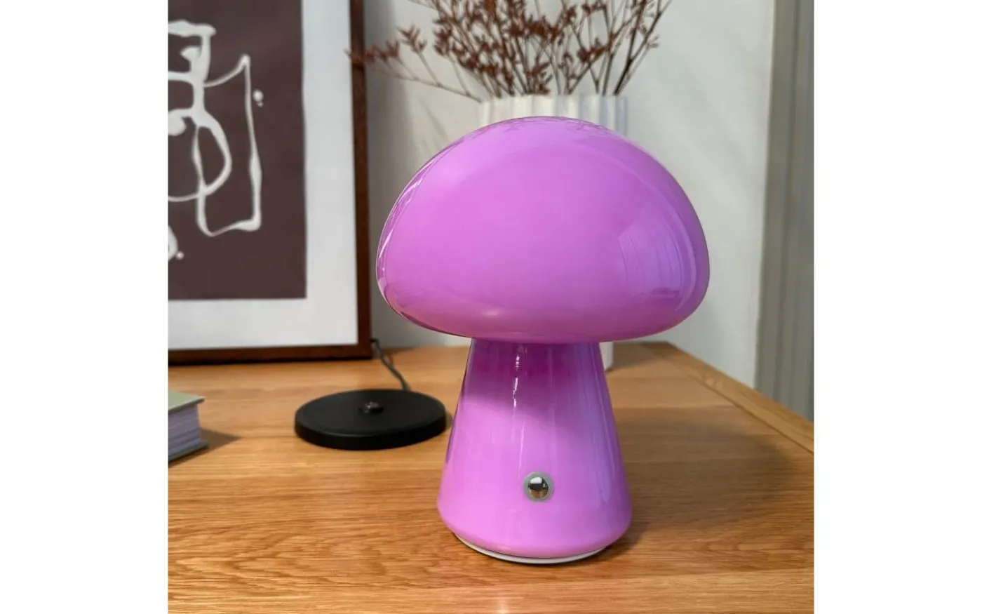 Mushroom Uppladdningsbar Bordslampa 21cm Lila