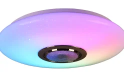 Musica Plafond LED 41cm med Bluetooth-högtalare vitt stjärnljus RGBW