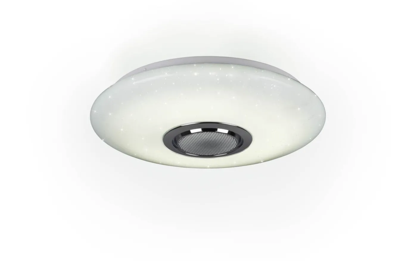 Musica Plafond LED 41cm med Bluetooth-högtalare vitt stjärnljus RGBW