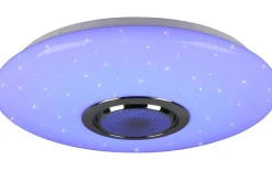 Musica Plafond LED 41cm med Bluetooth-högtalare vitt stjärnljus RGBW