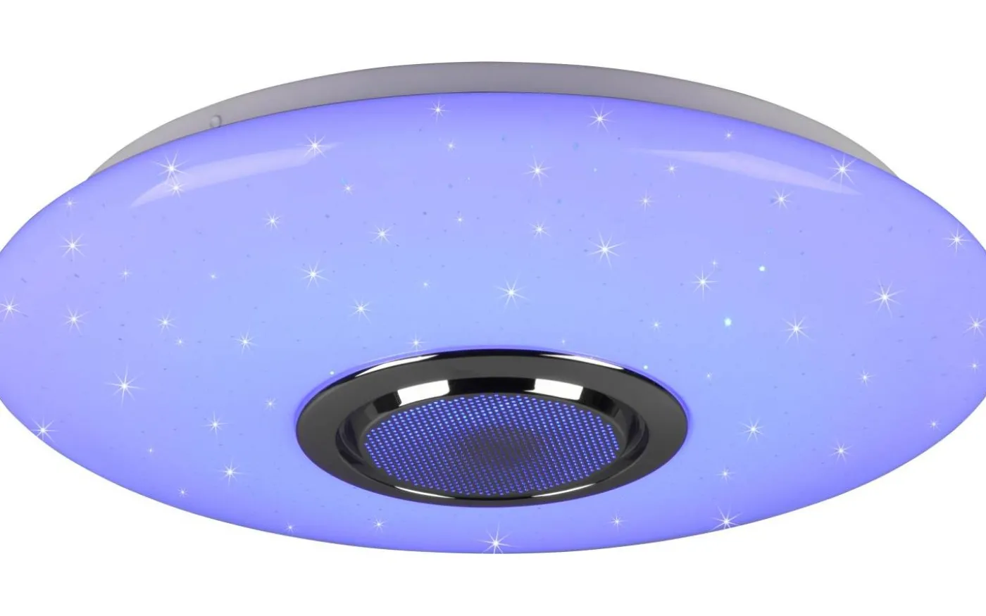 Musica Plafond LED 41cm med Bluetooth-högtalare vitt stjärnljus RGBW