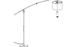 Nadina Golvlampa 195cm Grå