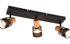 Nandini Spotlight 3-delad E14 matt svart/trä