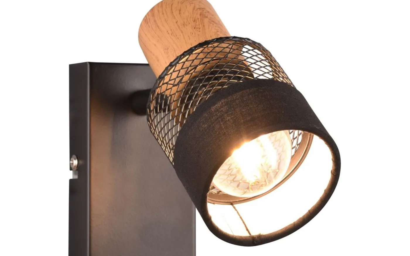 Nandini Spotlight E14 matt svart/trä